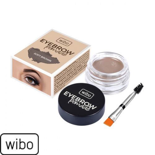 WIBO - Eyebrow Pomade + četkica za oblikovanje obrva - meka braon